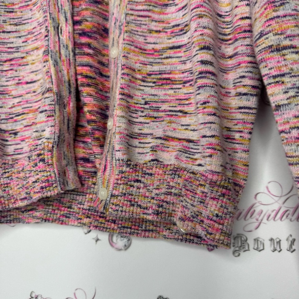 Greylin cardigan heathered rainbow 🌈 button up sweater pink soft stretchy BNWT - Picture 10 of 10